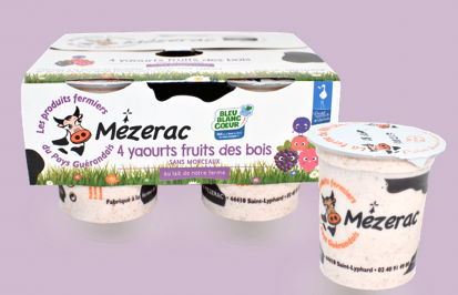 Yaourts Brassés Aux Fruits Des Bois Sans Morceaux BBC Pays De La Loire -125gx4